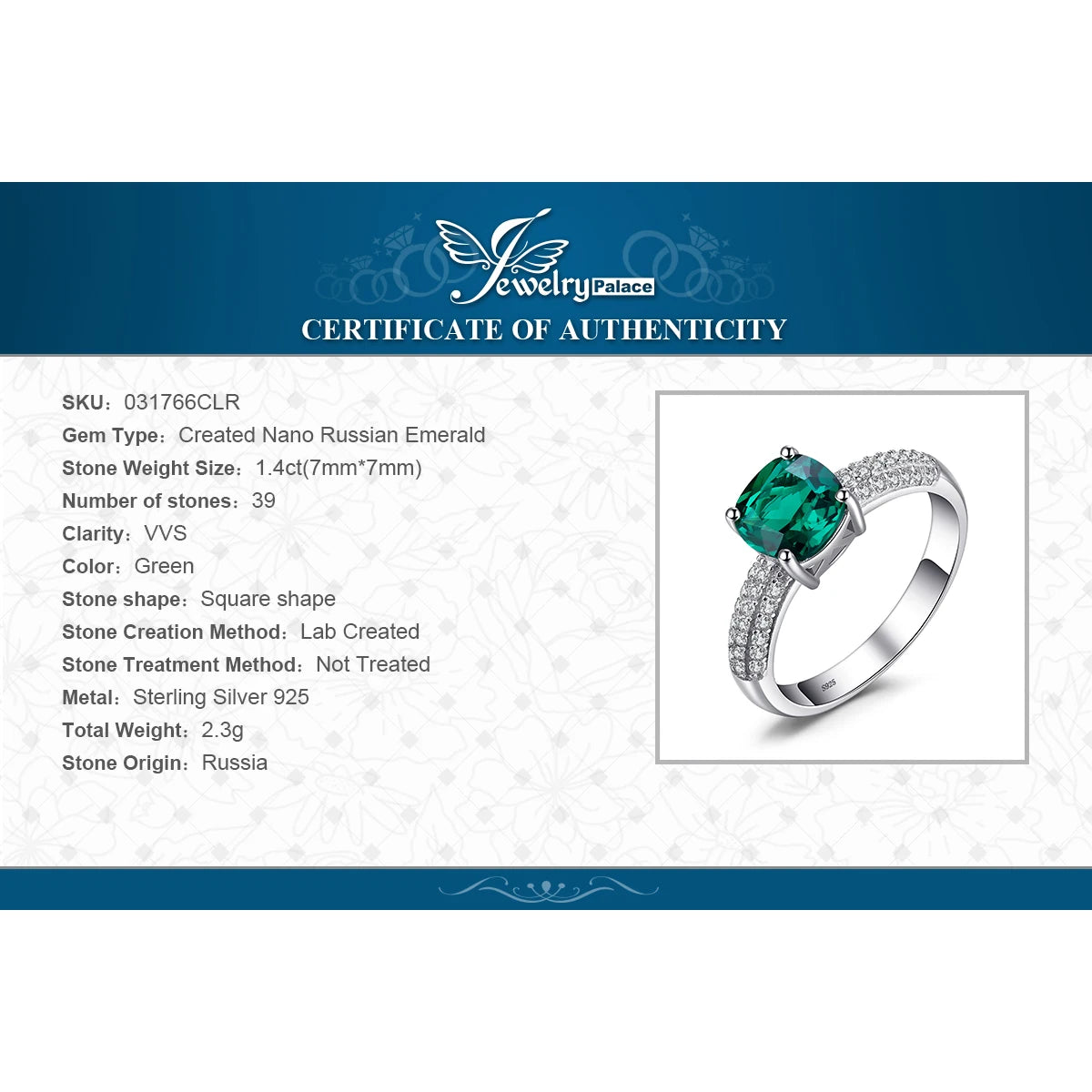 Green Emerald Rings for Women