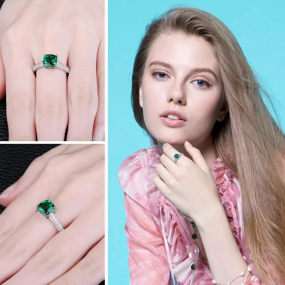 Green Emerald Rings for Women