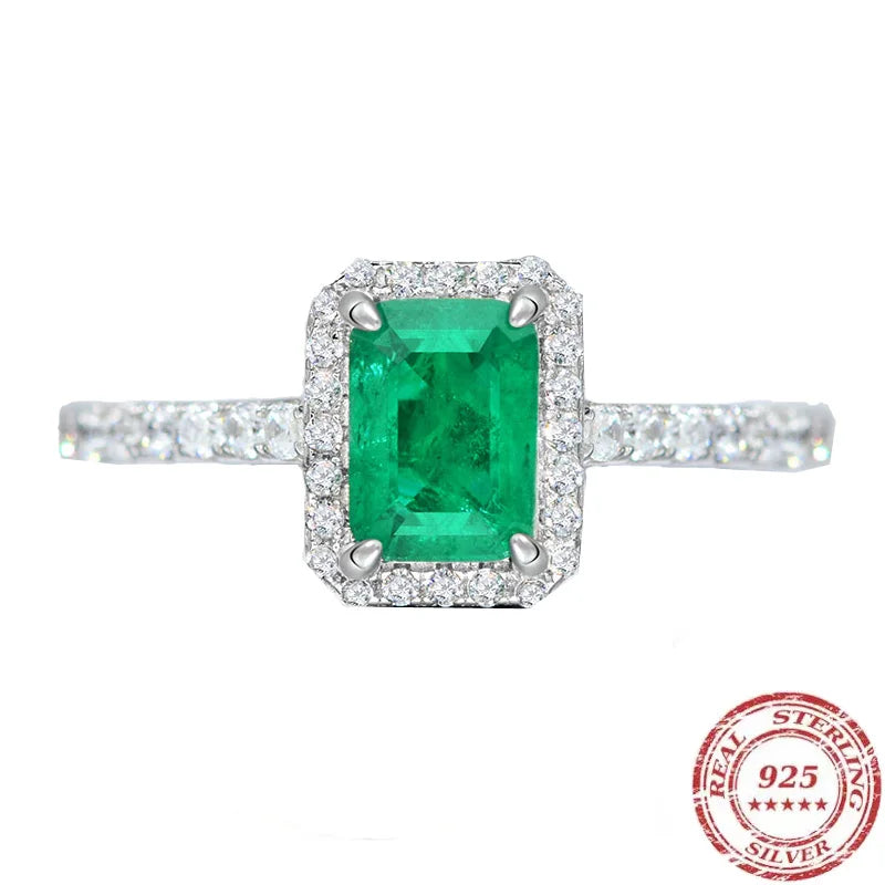 Paraiba Finger Rings For Women Fashion Green Ring