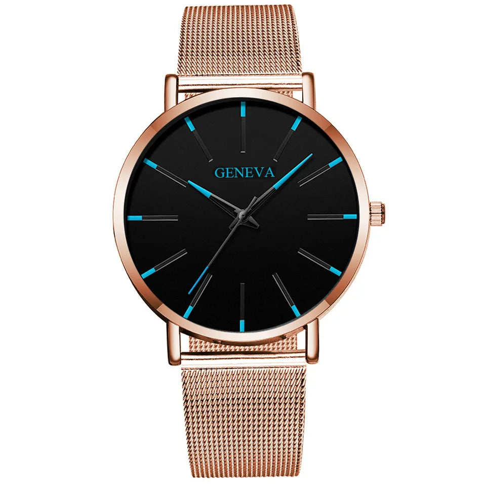 Top Brand Fashion Minimalist Ultra-thin Watch Men's Business