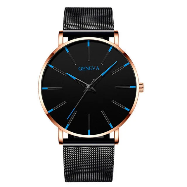 Top Brand Fashion Minimalist Ultra-thin Watch Men's Business