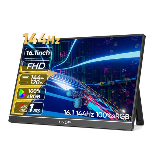 144Hz Gaming Monitor Portable Laptop Display with Type C