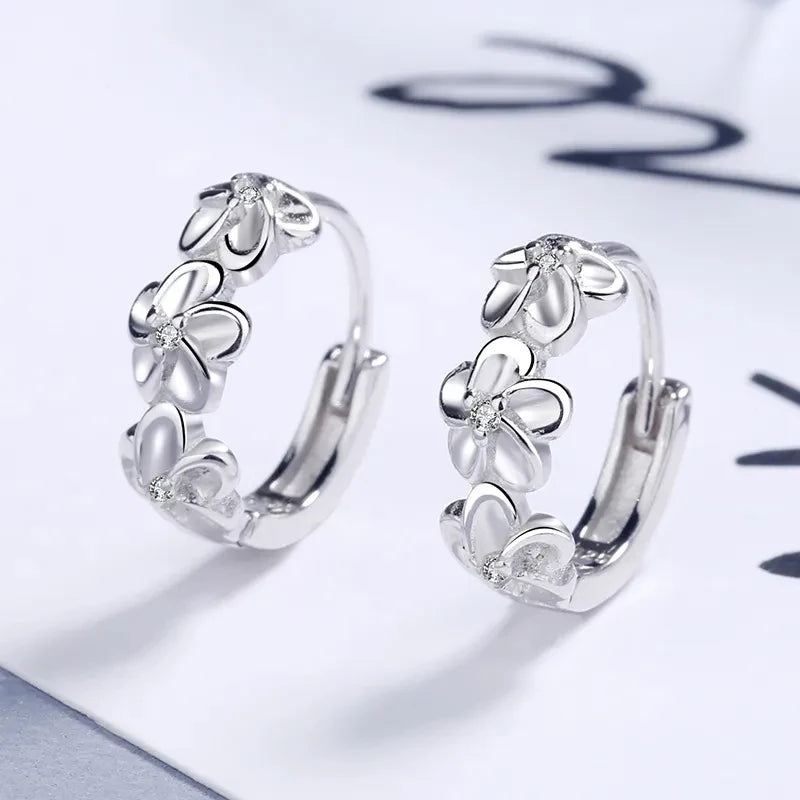 Silver  Earrings for Women's Wedding Fashion High Quality