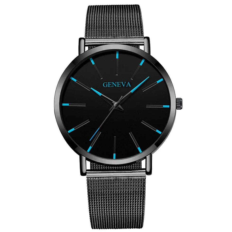 Top Brand Fashion Minimalist Ultra-thin Watch Men's Business