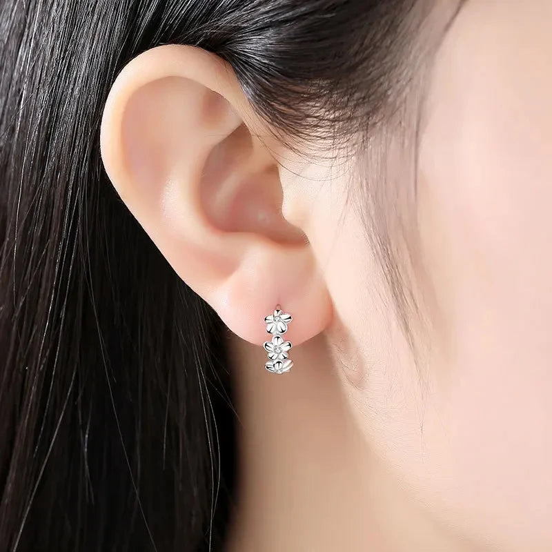 Silver  Earrings for Women's Wedding Fashion High Quality