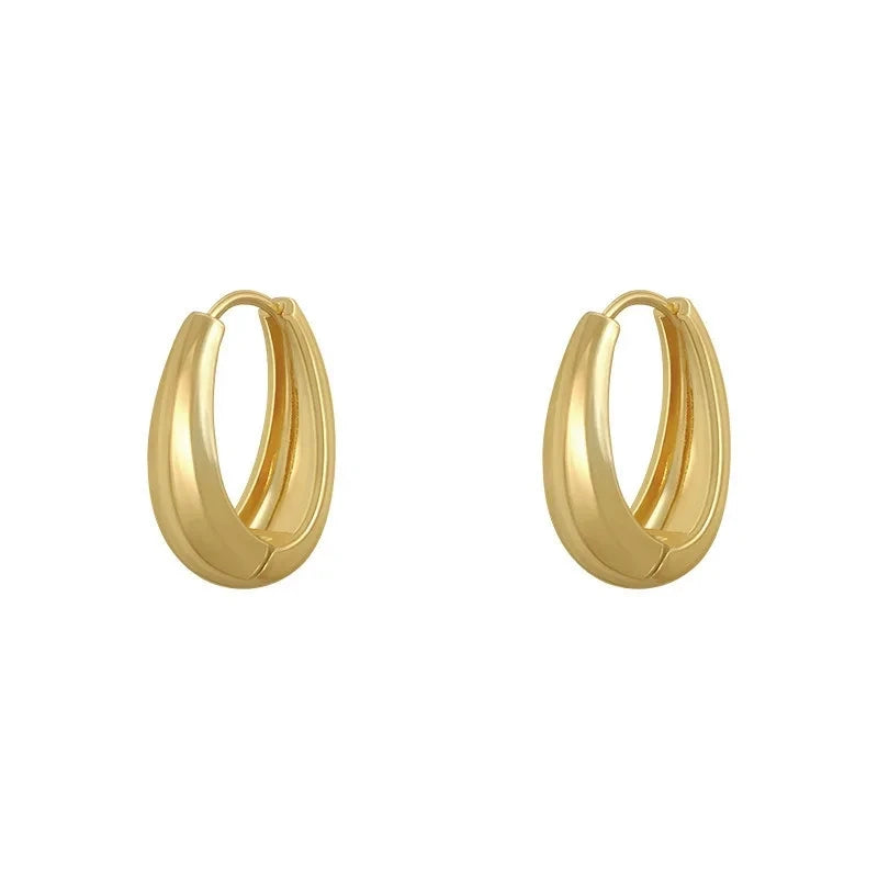 Smooth Metal  Earrings For Woman Fashion