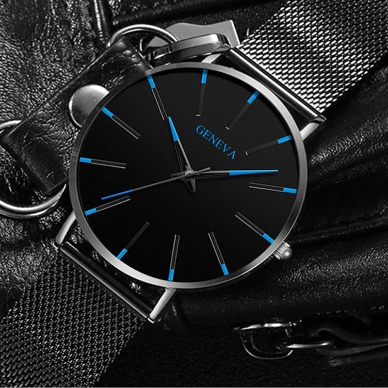 Top Brand Fashion Minimalist Ultra-thin Watch Men's Business