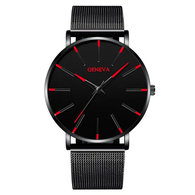 Top Brand Fashion Minimalist Ultra-thin Watch Men's Business