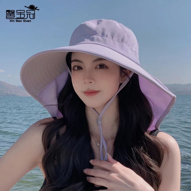 Outdoor Sun Bucket Hat for Women Girls