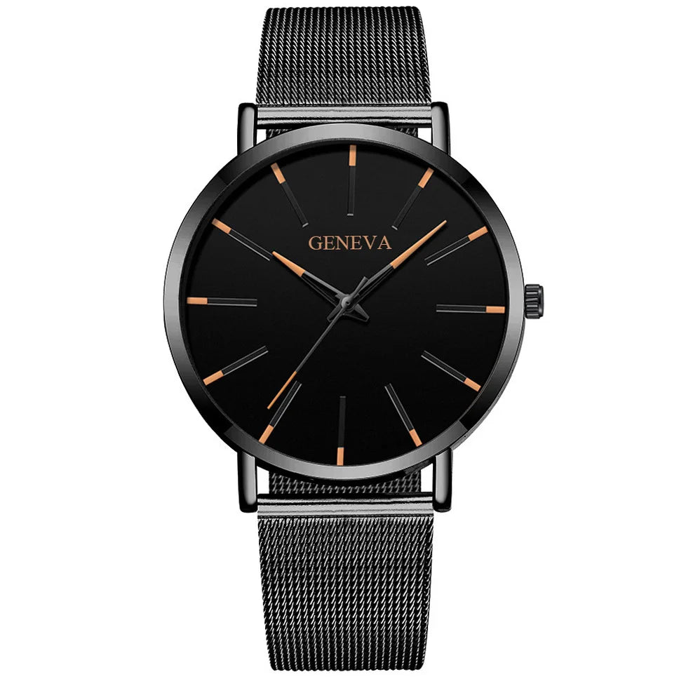 Top Brand Fashion Minimalist Ultra-thin Watch Men's Business