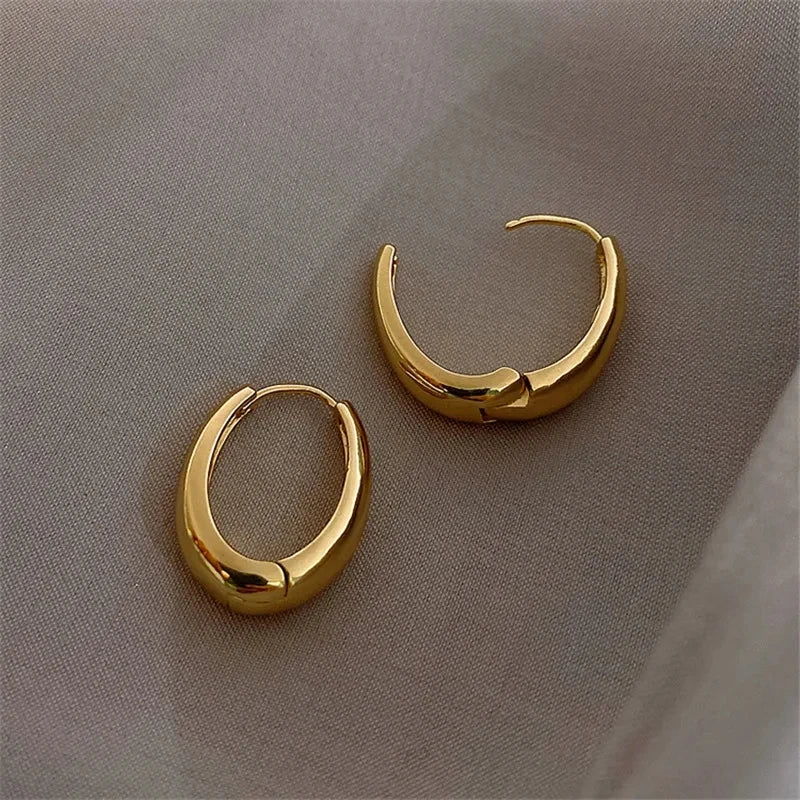 Smooth Metal  Earrings For Woman Fashion