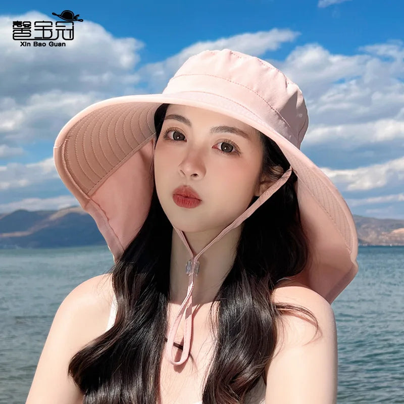 Outdoor Sun Bucket Hat for Women Girls