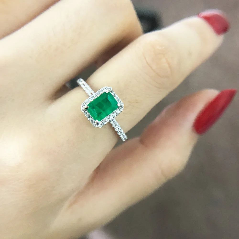 Paraiba Finger Rings For Women Fashion Green Ring