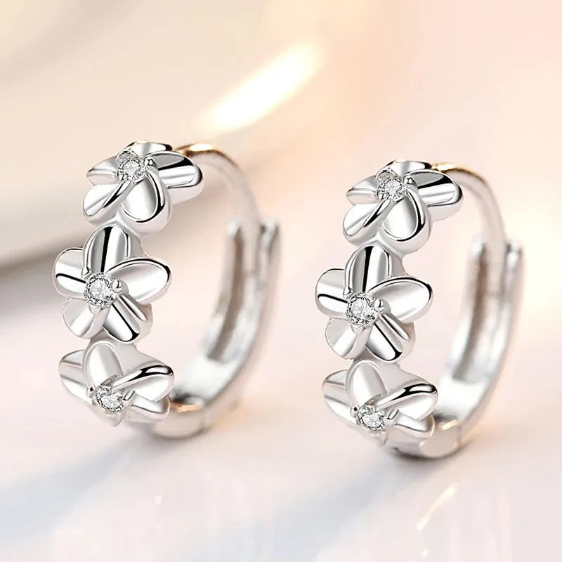 Silver  Earrings for Women's Wedding Fashion High Quality