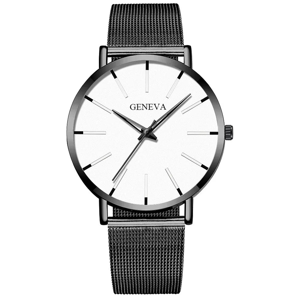 Top Brand Fashion Minimalist Ultra-thin Watch Men's Business